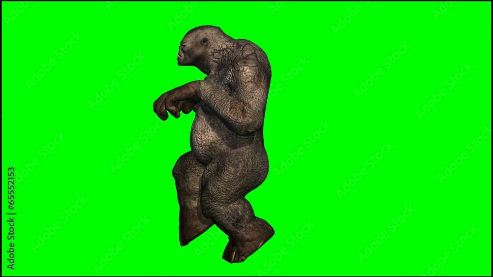 Trolls Mythical Fantasy Creature schleicht - green screen Trolls Mythical Fantasy Creature schleicht - green screen