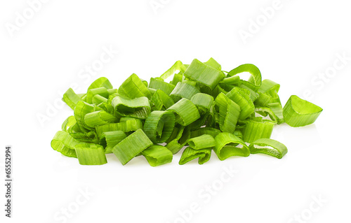 Green Leek Isolated on White Background