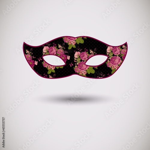 Carnival mask with floral pattern