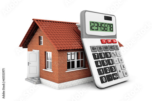 Real Estate Concept. House with calculator