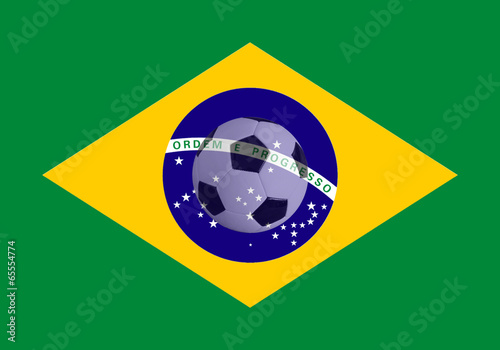 flagge_brazil_mit_ball photo