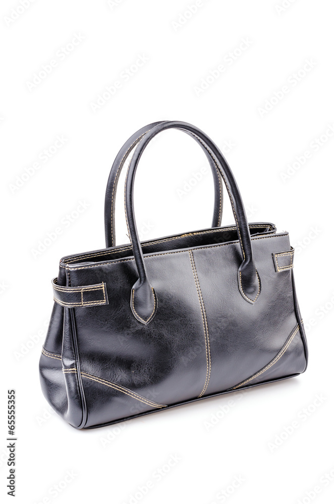Woman leather bag isolated white background Woman leather bag isolated white background