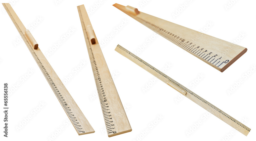 set of wooden meter rulers set of wooden meter rulers