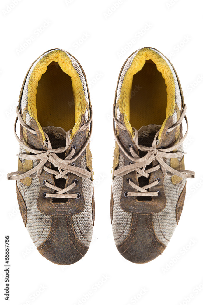 old shoes isolated