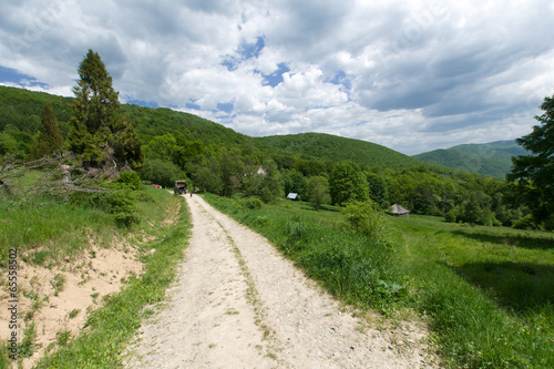 Obraz na płótnie Górski szlak, Bieszczady w salonie