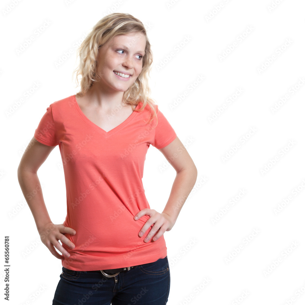 Scandinavian woman looking sideways Scandinavian woman looking sideways