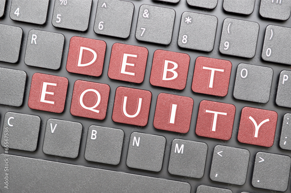 Debt equity on keyboard Debt equity on keyboard