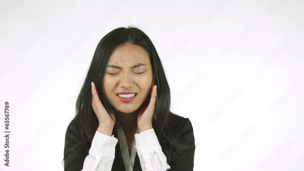 asian business woman cut out isolated on white background asian business woman cut out isolated on white background