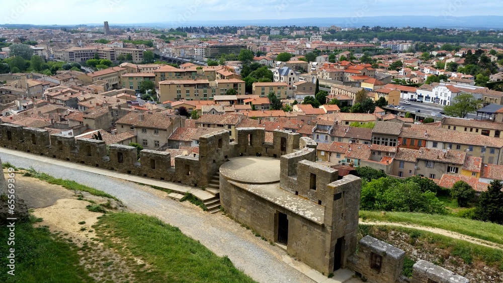 Vue de Carcassonne depuis les remparts