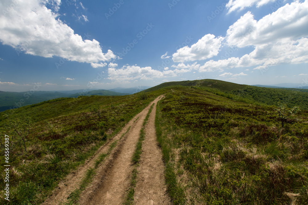 Widok z Małej Rawki, Bieszczady Polska