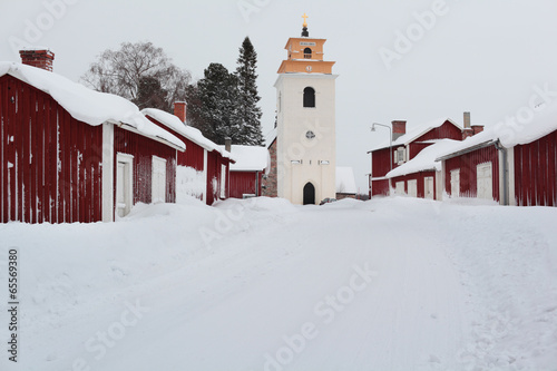 Church town of Gammelstad, Sweden photo