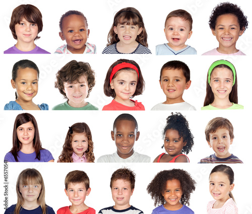 Photo collage of children