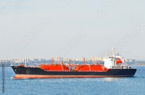 LPG (liquid petroleum gas) tanker at Black sea, Odessa, Ukraine
