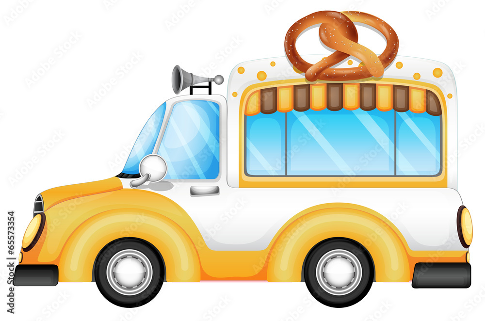 A vehicle selling bread