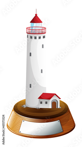 A tower decor with an empty template