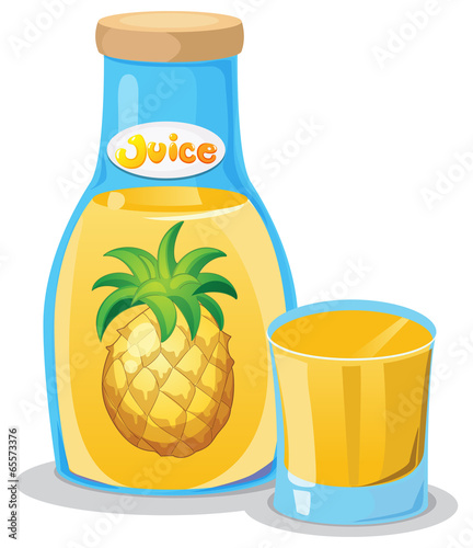 A bottle of pineapple juice