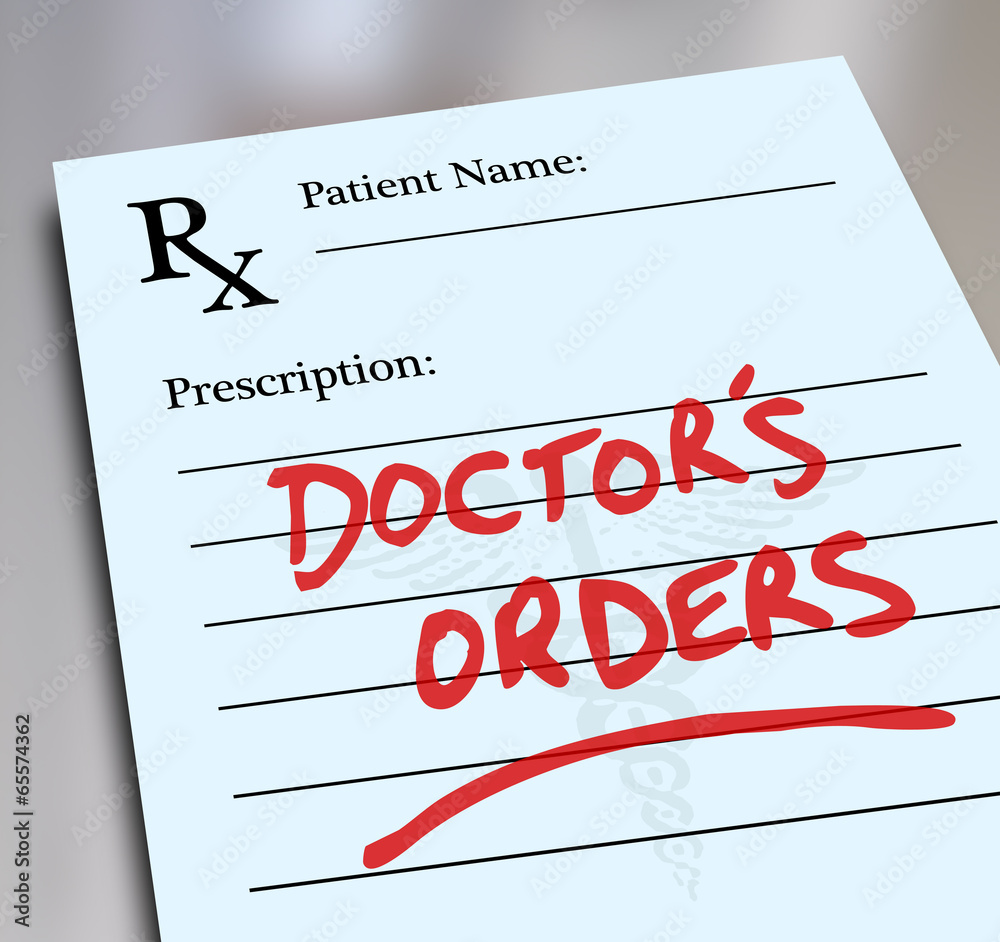 Doctor's Orders Prescription Medicine Health Care Form Doctor's Orders Prescription Medicine Health Care Form