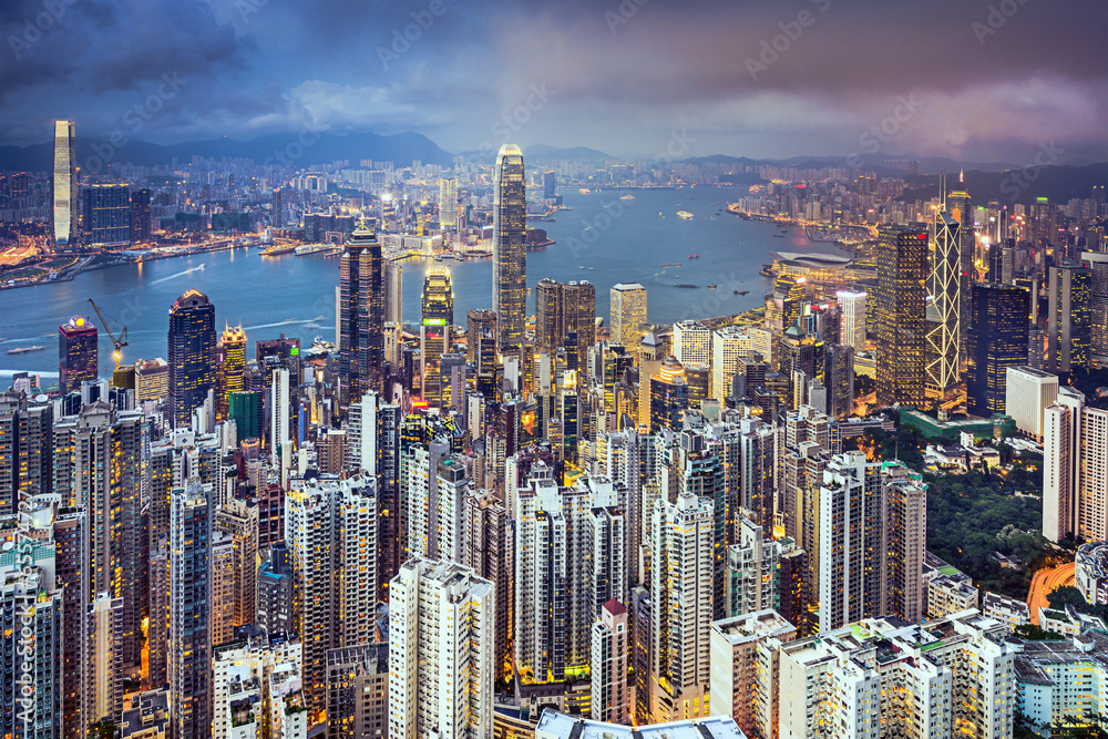 Fototapeta premium Hong Kong China City Skyline