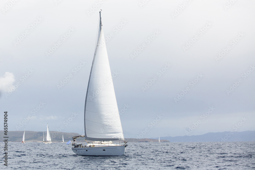 Yachting, sailing regatta. Luxury yachts.