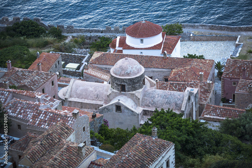 Traditional fortified of Monemvasia, Greece. photo