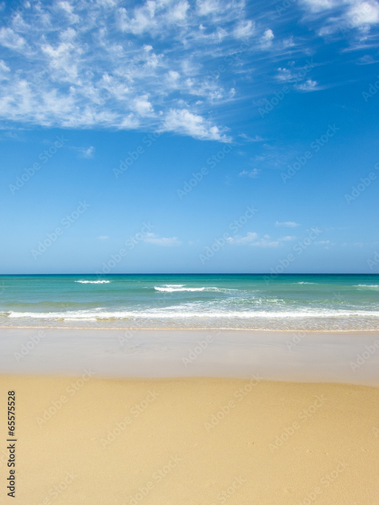 Fototapeta premium tropical sand beach, beautiful ocean