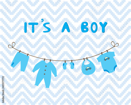 vector newborn baby clothes card
