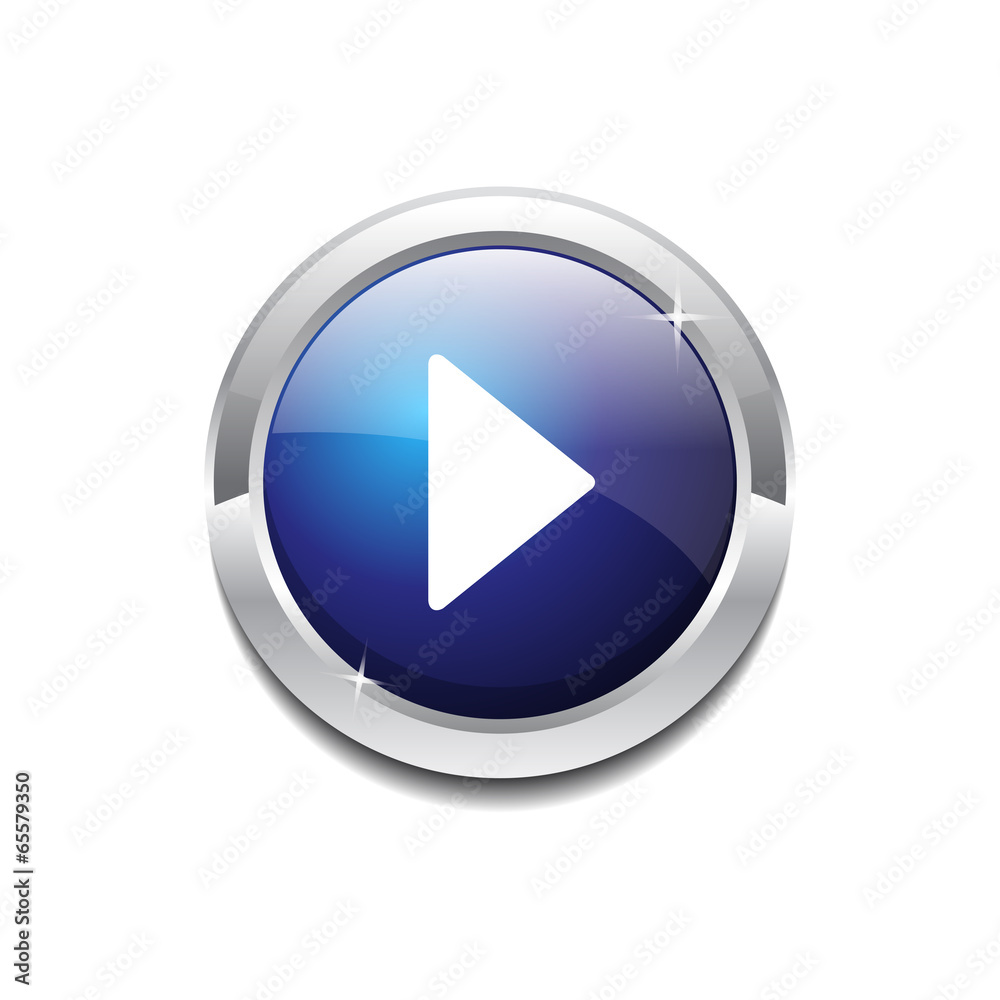 Play Circular Vector Blue Web Icon Button Play Circular Vector Blue Web Icon Button