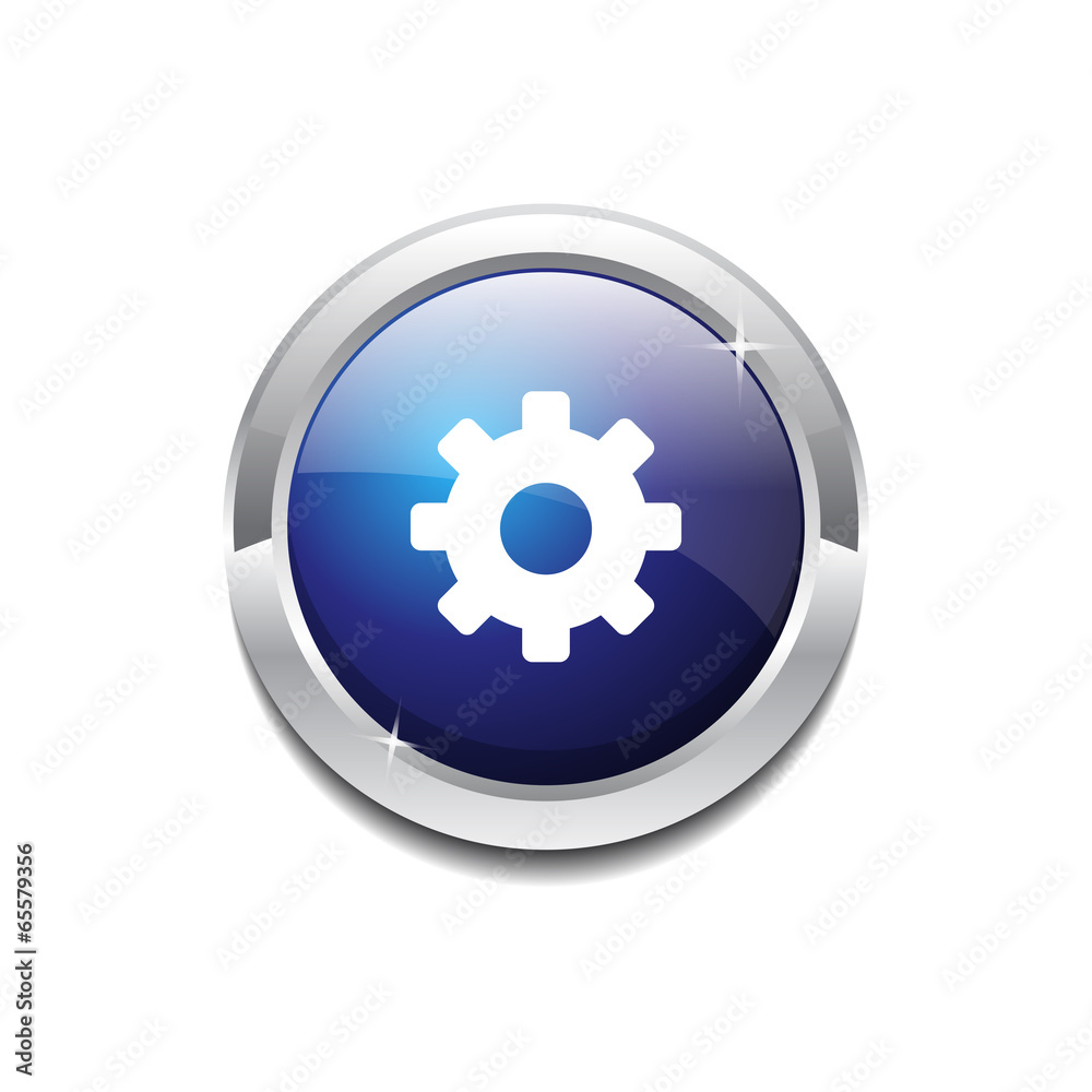 Settings Circular Vector Blue Web Icon Button Settings Circular Vector Blue Web Icon Button