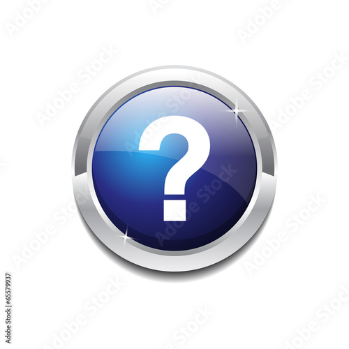 Help Circular Vector Blue Web Icon Button