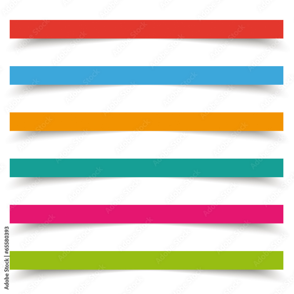 Colored Banners 2 Shadows White Background Colored Banners 2 Shadows White Background