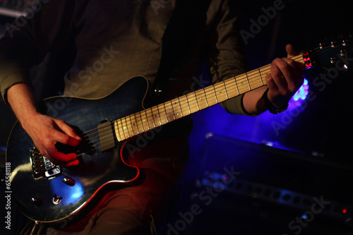 Guitarist on the stage
