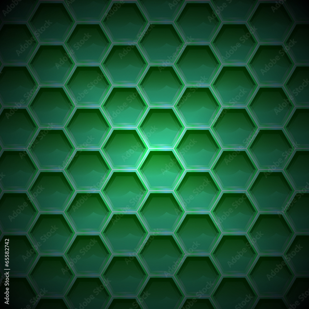 Create green color honeycomb background texture Create green color honeycomb background texture