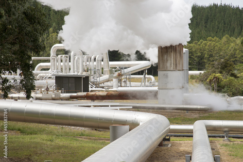 Wairakei Geothermal Power Station at Taupo New Zealand photo