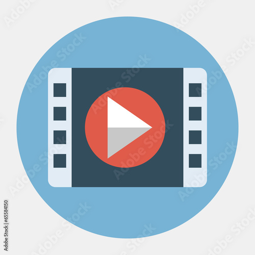Vector movie play icon