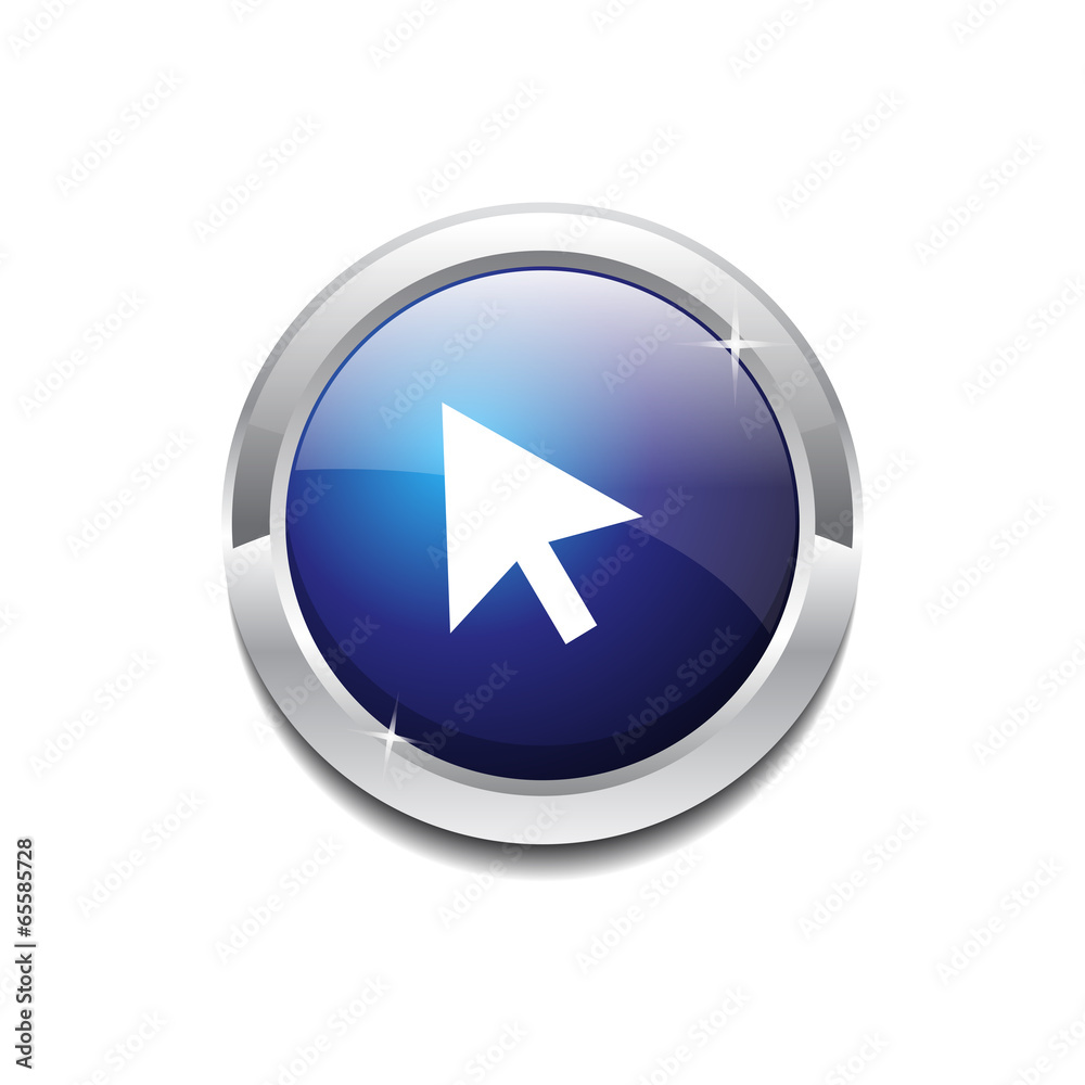 Click Circular Vector Blue Web Icon Button Click Circular Vector Blue Web Icon Button