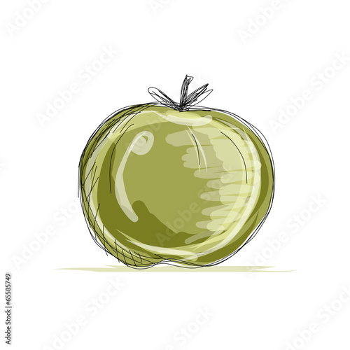 Sketch of apple for your design