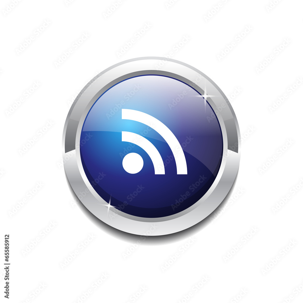 RSS Circular Vector Blue Web Icon Button RSS Circular Vector Blue Web Icon Button