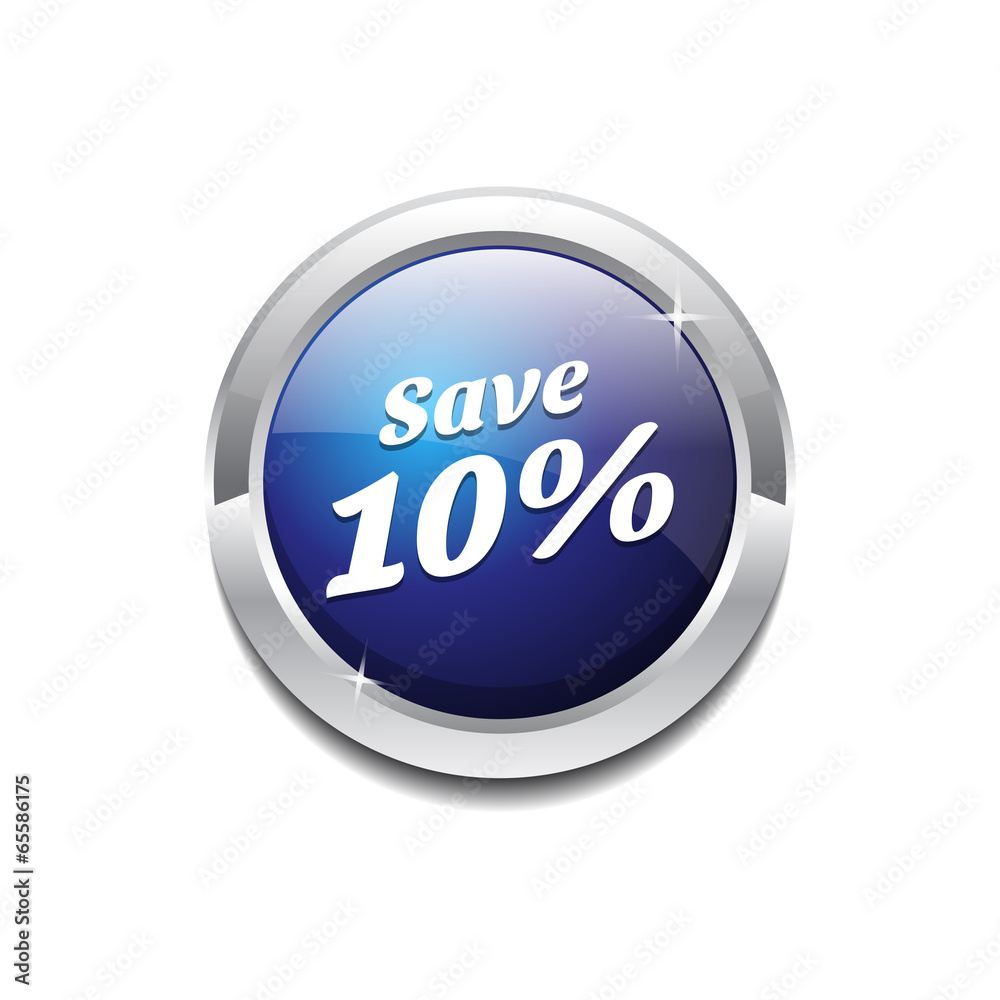 Save 10 Percent Glossy Shiny Circular Vector Button Save 10 Percent Glossy Shiny Circular Vector Button