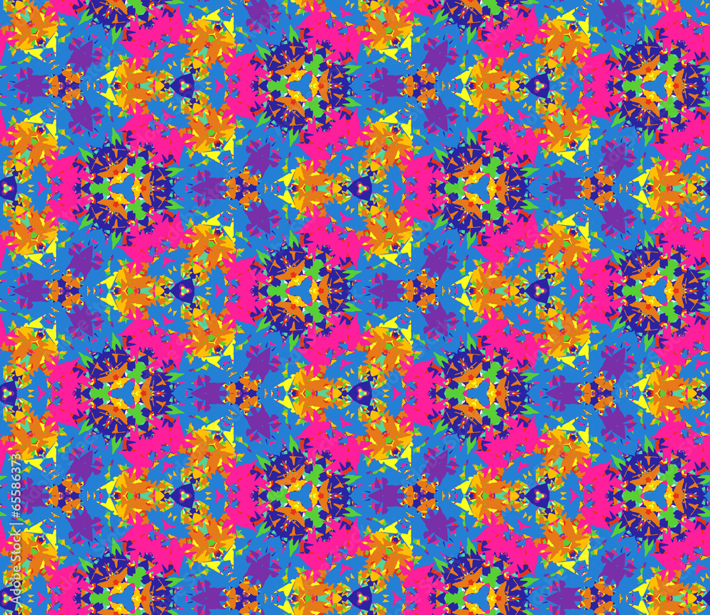 Seamless Pattern Composed of Bright Color Abstract Elements Seamless Pattern Composed of Bright Color Abstract Elements