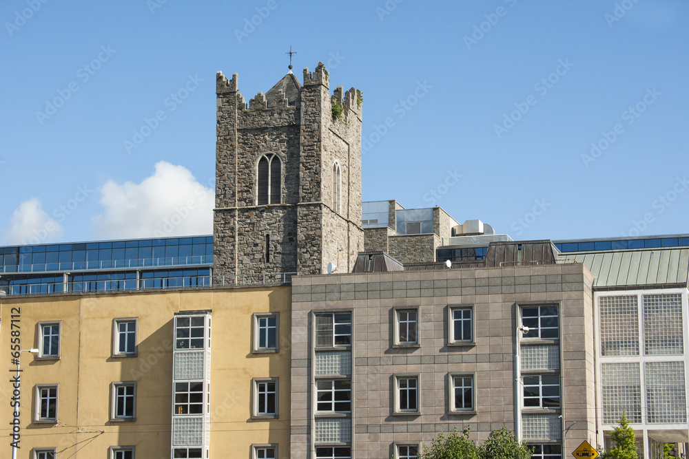Turm der St. Michan's Church in Dublin, Irland