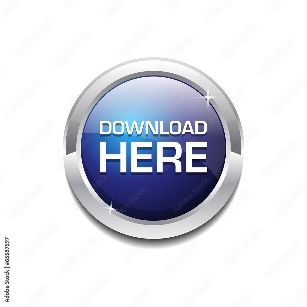 Download Here Glossy Shiny Circular Vector Button Download Here Glossy Shiny Circular Vector Button