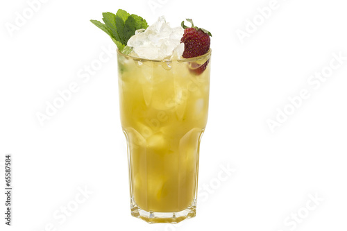 Wallpaper Mural alcoholic cocktail in a glass glass on a white background Torontodigital.ca