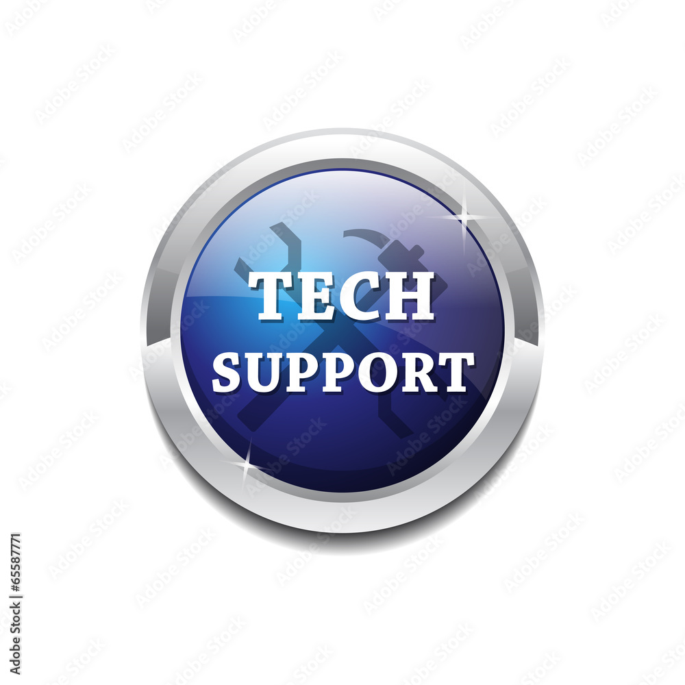 Tech Support Glossy Shiny Circular Vector Button Tech Support Glossy Shiny Circular Vector Button