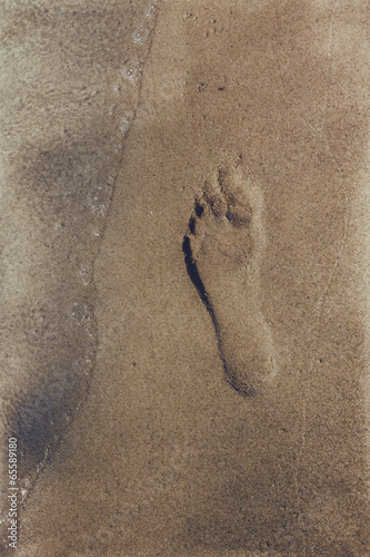 footprint on the sand