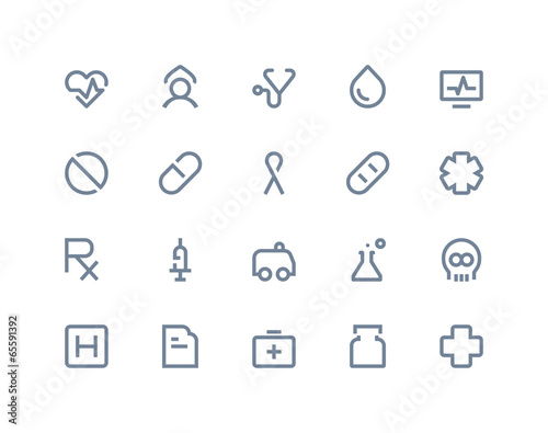 Medical icons. Line series