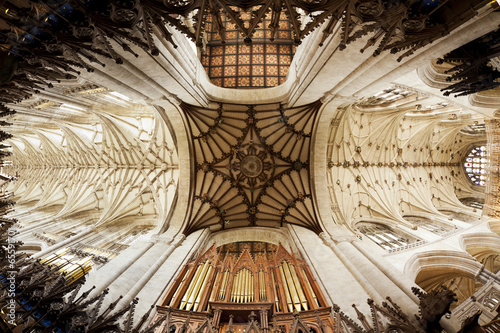 Vaulted ceiling of Winchester Cathedral photo