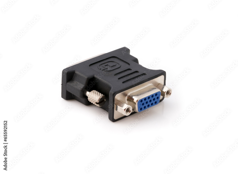 VGA to DVI display converter on white background VGA to DVI display converter on white background