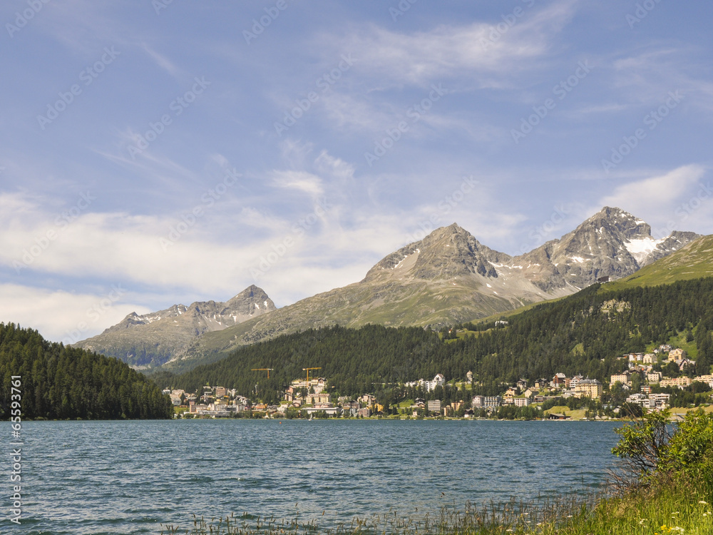 St. Moritz, See, Wanderferien, Alpen, Graubünden, Schweiz