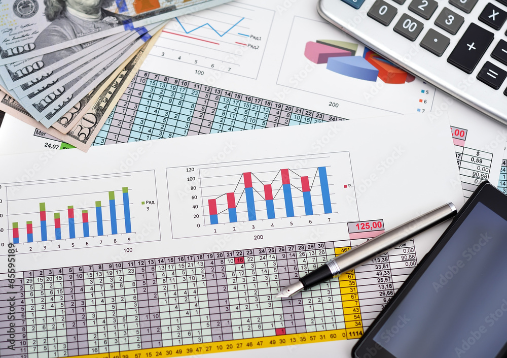 financial report on table financial report on table