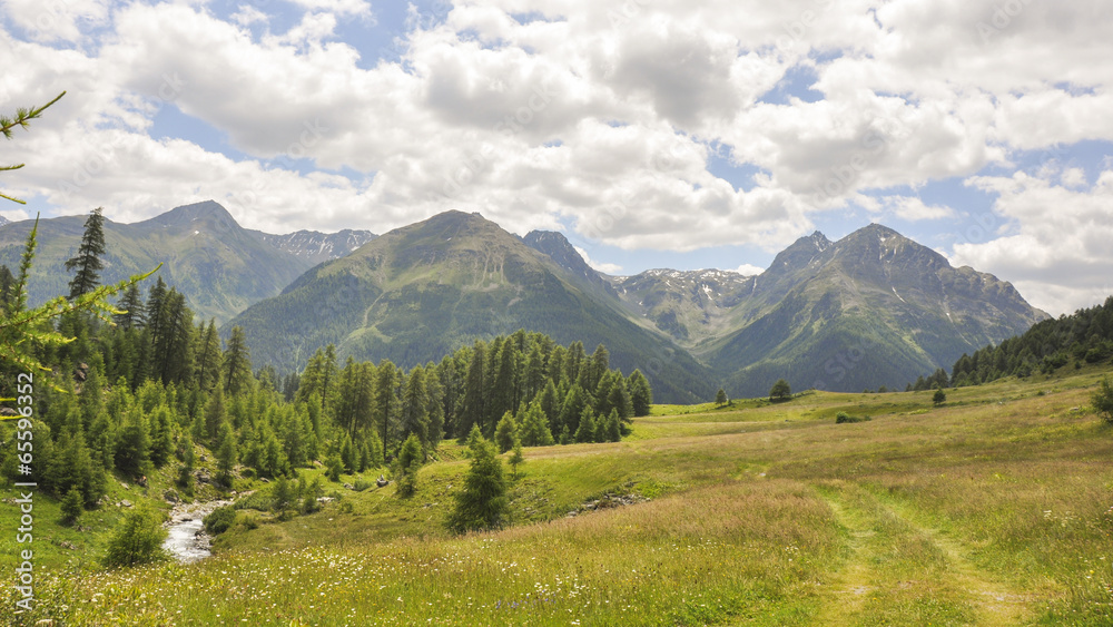 Guarda, Dorf, Alpen, Wanderung, Graubünden, Schweiz